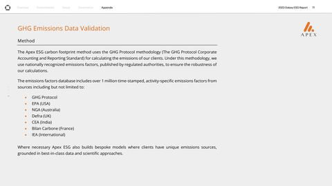 Emissions data extracted from page 71