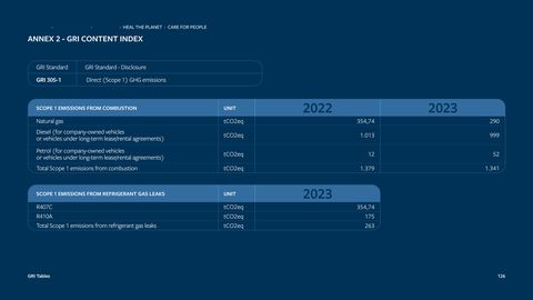 Emissions data extracted from page 126