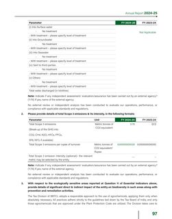 Emissions data extracted from page 99
