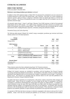 Emissions data extracted from page 16