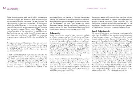 Emissions data extracted from page 52