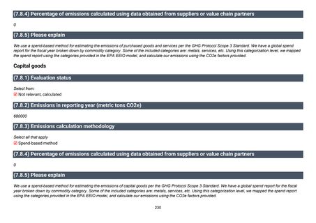 Emissions data extracted from page 231