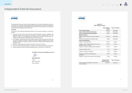 Emissions data extracted from page 137